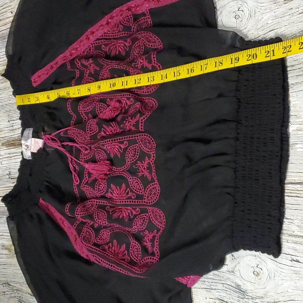 5th culture top sheer boho unique top